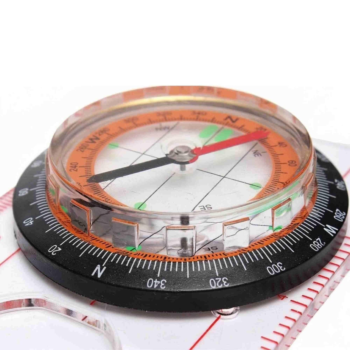 2X Orienteering Baseplate Compass Hiking Camping Map Lensatic Tactical Army Gear