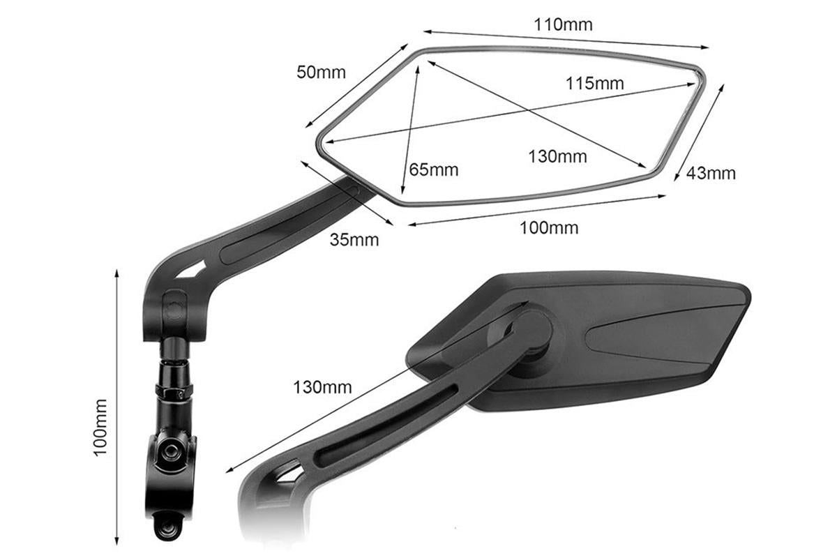 Mountain Bike Rearview Mirror Adjustable Rotatable Handlebar Bicycle Mirror