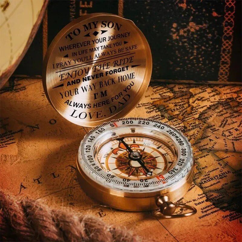 Dad To Son Enjoy The Ride Compass Copper Compass Christmas Gift