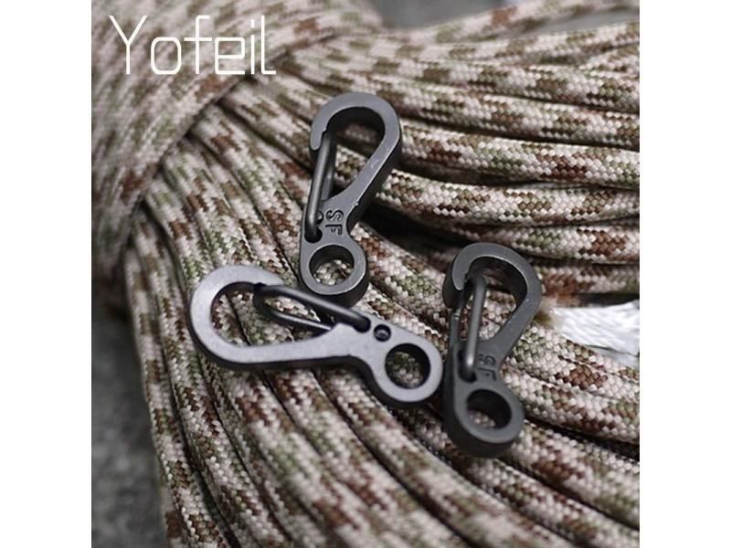 10Pcs Equipment Survival EDC Paracord Carabiner Snap Mini SF Spring Clip