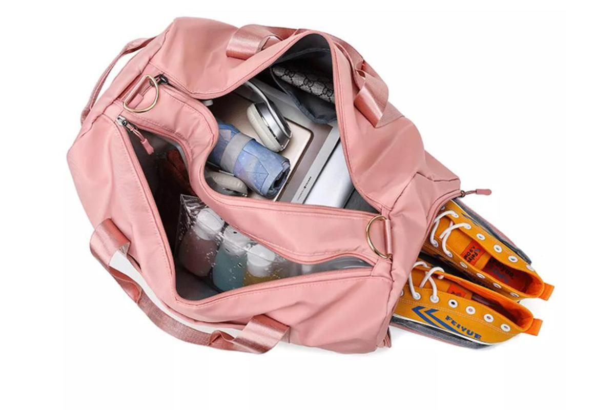 Gym Duffle Bag Taekwondo Travel Duffel Bag Outdoor Gym Sports Bag -Pink