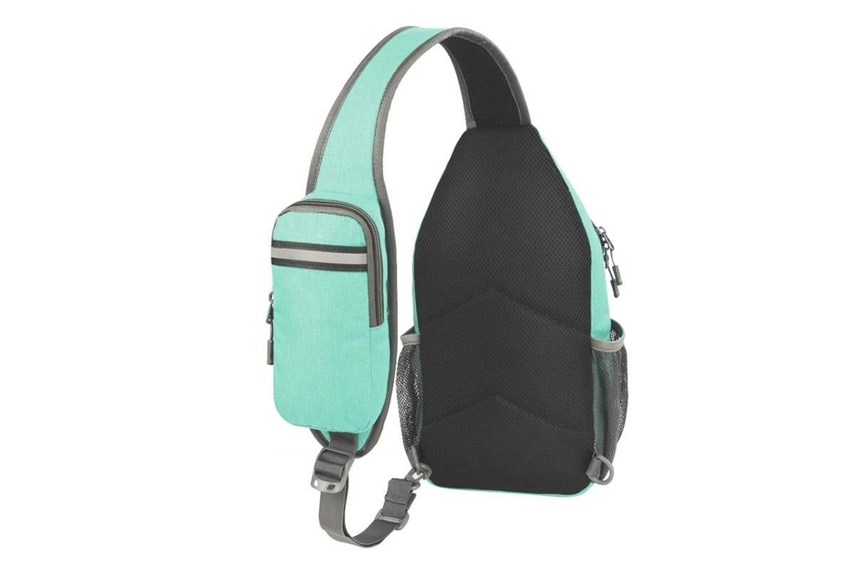 Water Resistant Crossbody Sling Backpack Sling Bag Travel Hiking Chest Bag Daypack - Mint