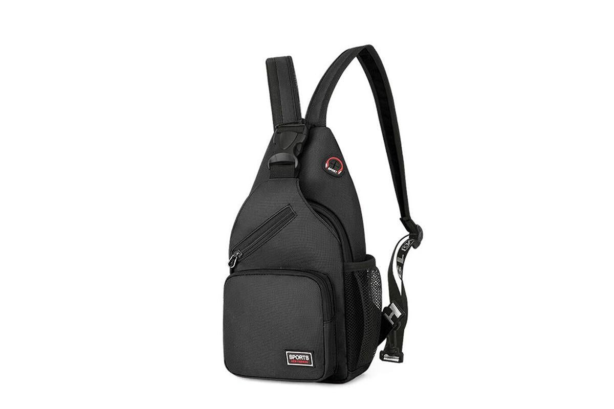 Water-resistant Chest Pack Outdoor Travel Shoulder Sling Backpack Crossbody Bag -White