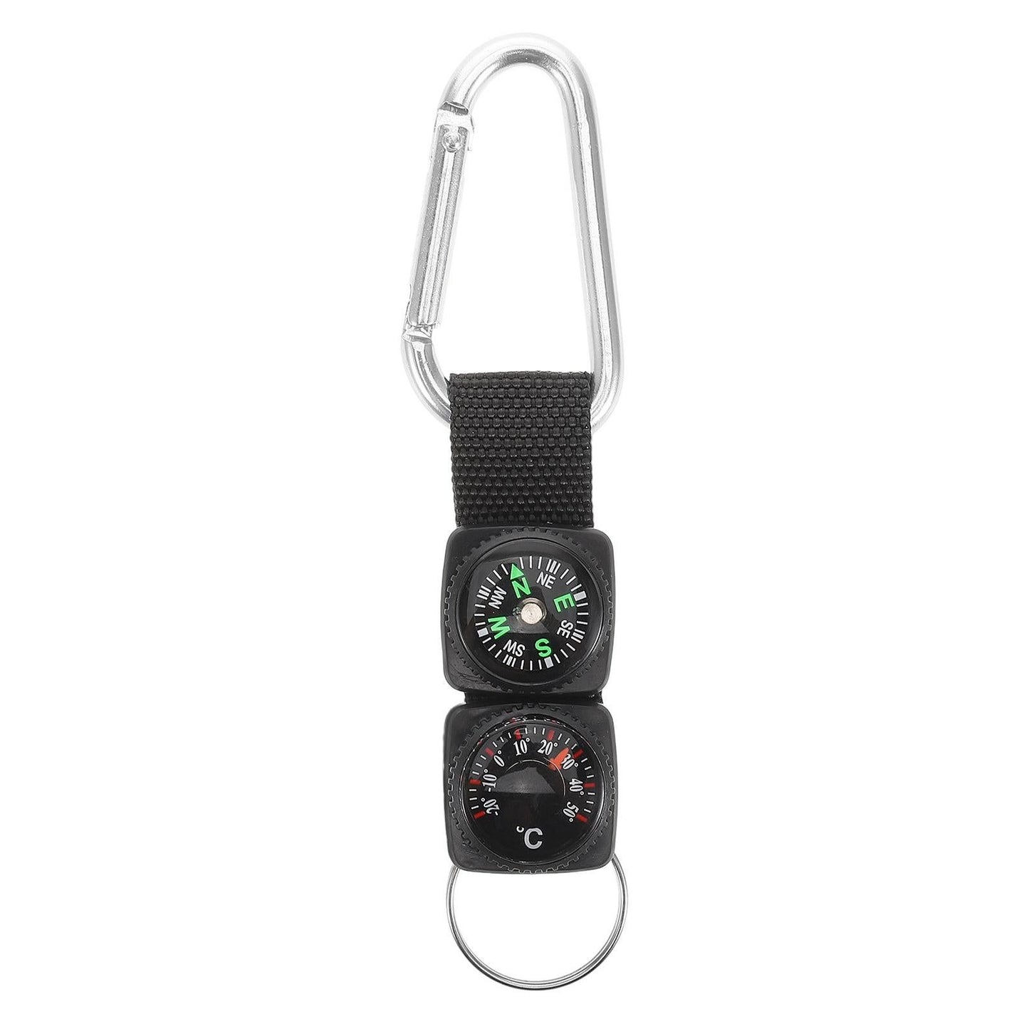 Portable Carabiner Compass Metal Compass Backpacking Compass Hiking Essentials Multifunctional Hiking Compass With Carabiner
