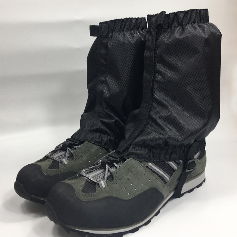 1 Pair Snow Gaiters Lightweight Waterproof Ankle Gaiters for Outdoor Hiking Walking Climbing (Black)