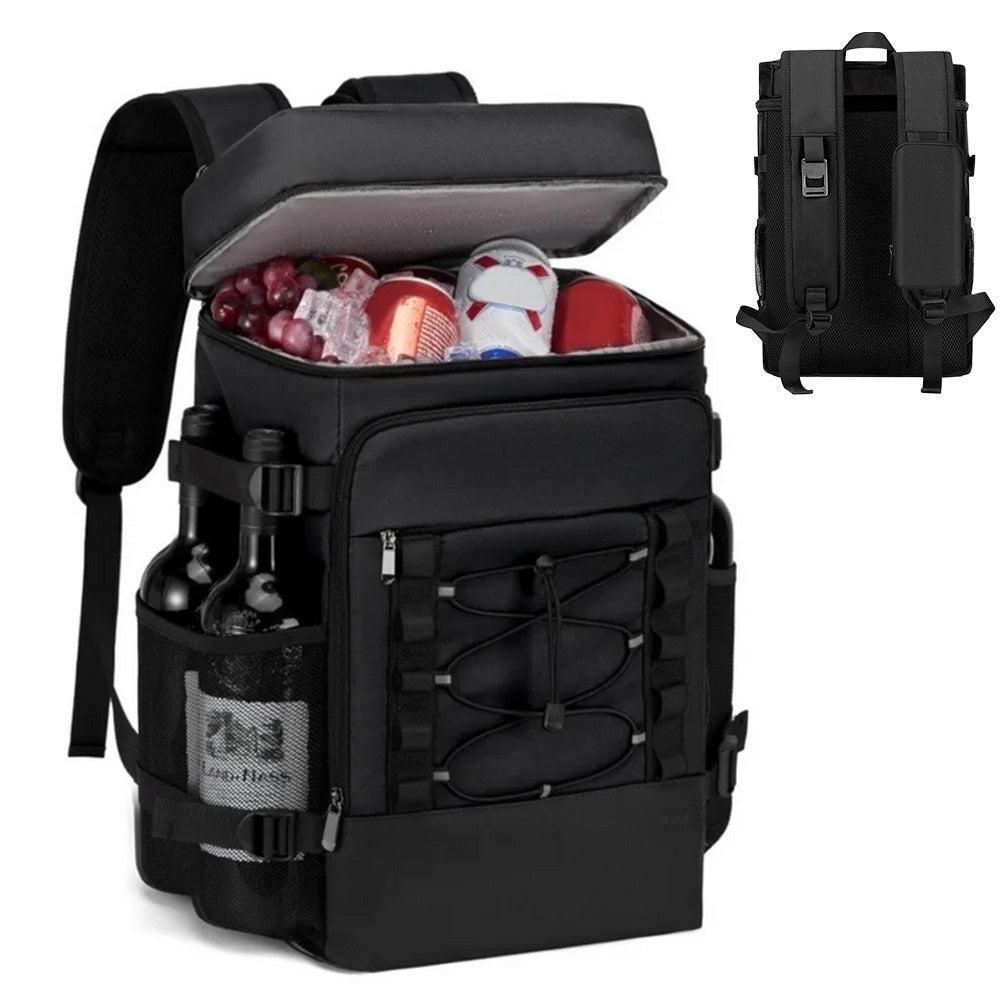 25L Insulated Cooler Backpack Freshness Preservation Backpack For Beach Travel - Black