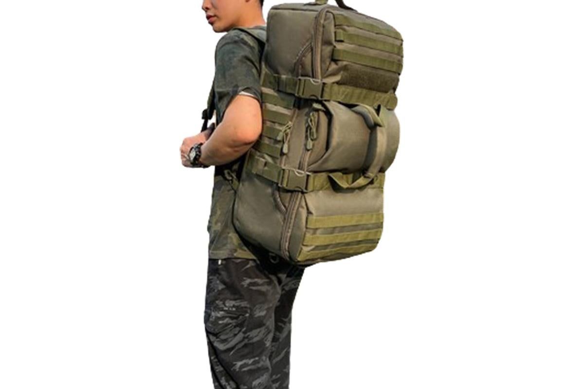 3-in-1 Duffle Bag Messenger Pack Military Tactical Backpack -Green