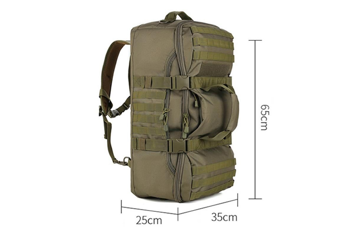 3-in-1 Duffle Bag Messenger Pack Military Tactical Backpack -Green