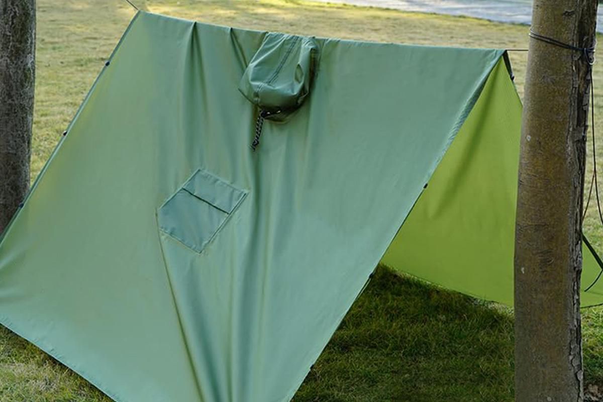 3 in 1 Portable Rain Poncho Waterproof Lightweight Emergency Raincoat with Pocket - Army Green