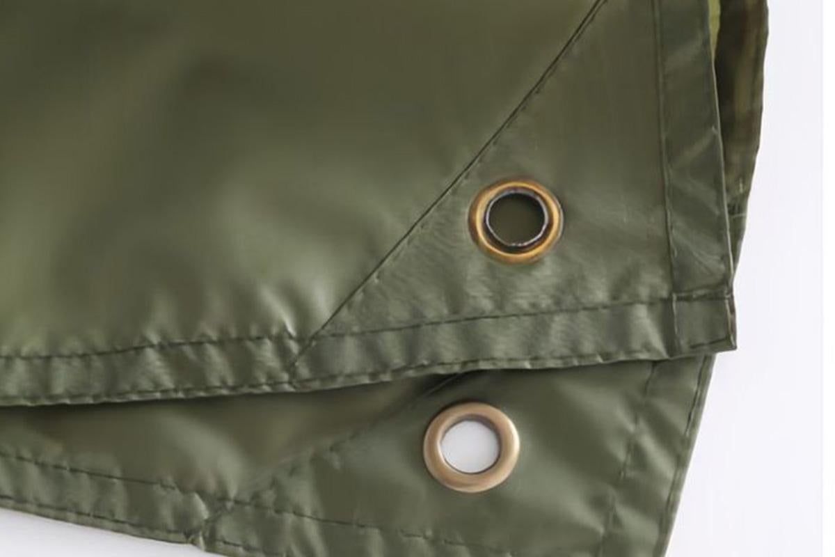 3 in 1 Portable Rain Poncho Waterproof Lightweight Emergency Raincoat with Pocket - Army Green