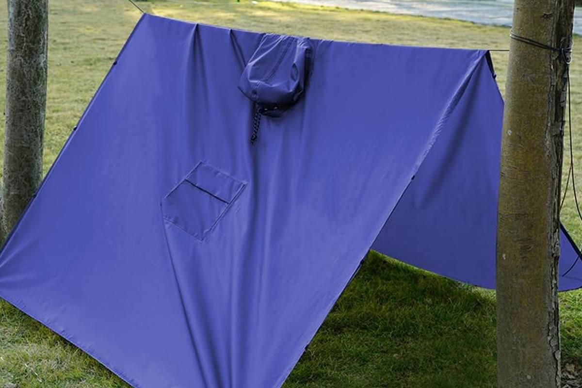 3 in 1 Portable Rain Poncho Waterproof Lightweight Emergency Raincoat with Pocket - Blue