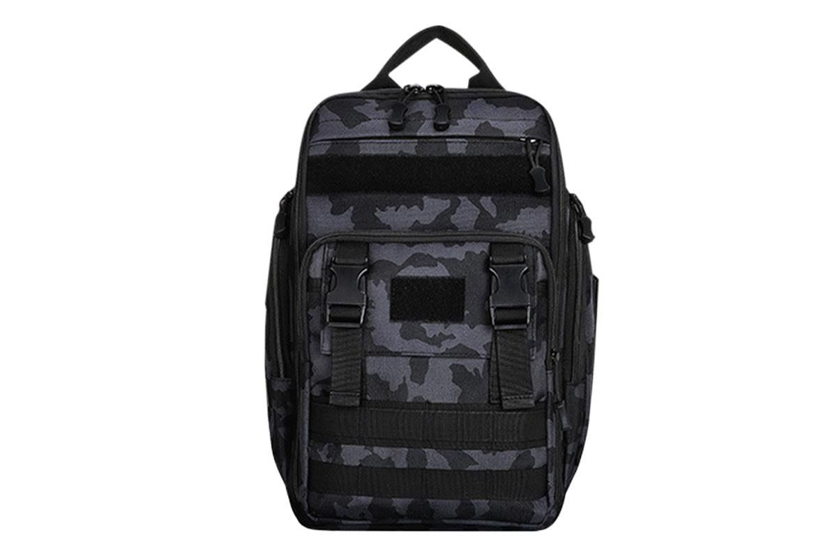 Fishing Tackle Backpack With Rod Holder Outdoor Shoulder Fishing Gear Bags - Deep Blue