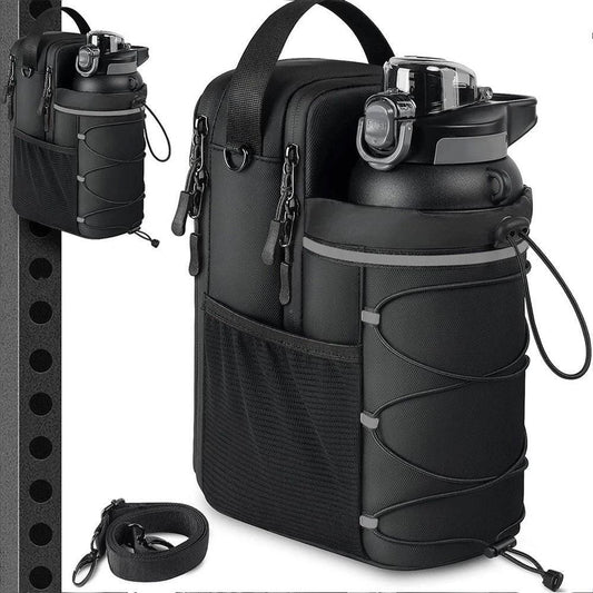 Portable Gym Bag Water Bottle Holder Crossbody Sling Chest Bag Workout