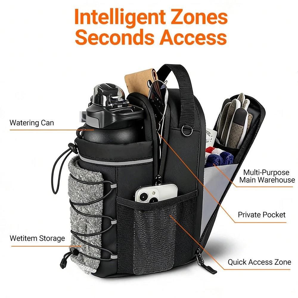 Portable Gym Bag Water Bottle Holder Crossbody Sling Chest Bag Workout