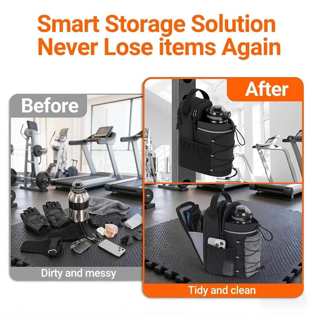 Portable Gym Bag Water Bottle Holder Crossbody Sling Chest Bag Workout