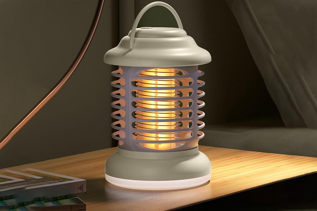 Portable Electric Mosquito Zapper Killer Lamp Trap for Indoor and Outdoor -Grey