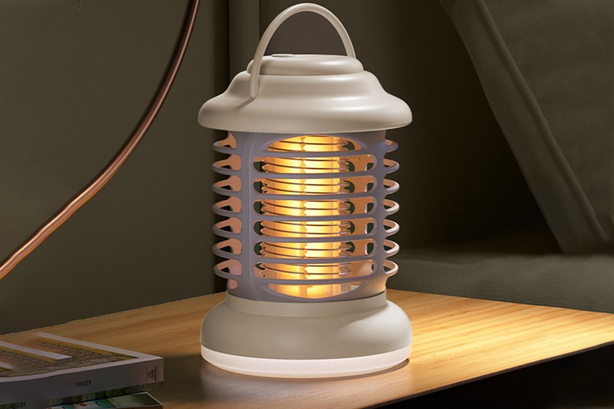 Portable Electric Mosquito Zapper Killer Lamp Trap for Indoor and Outdoor -khaki