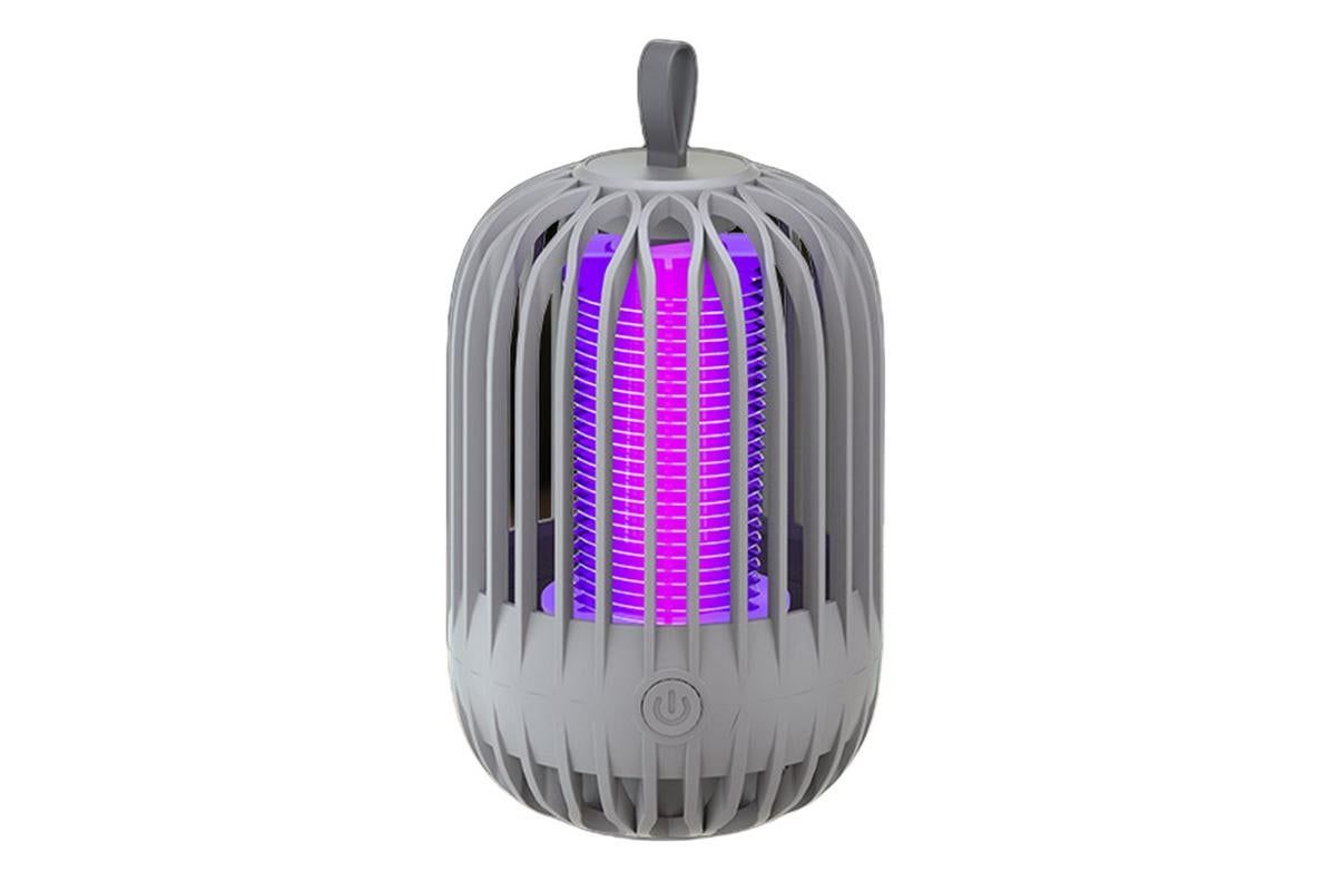 USB Electric Mosquito Killer Lamp Mosquito Zapper Trap Bug Zapper lectric Fly Traps Insect Pest Control for Home, Backyard, Patio, Camping, Fishing (Grey)