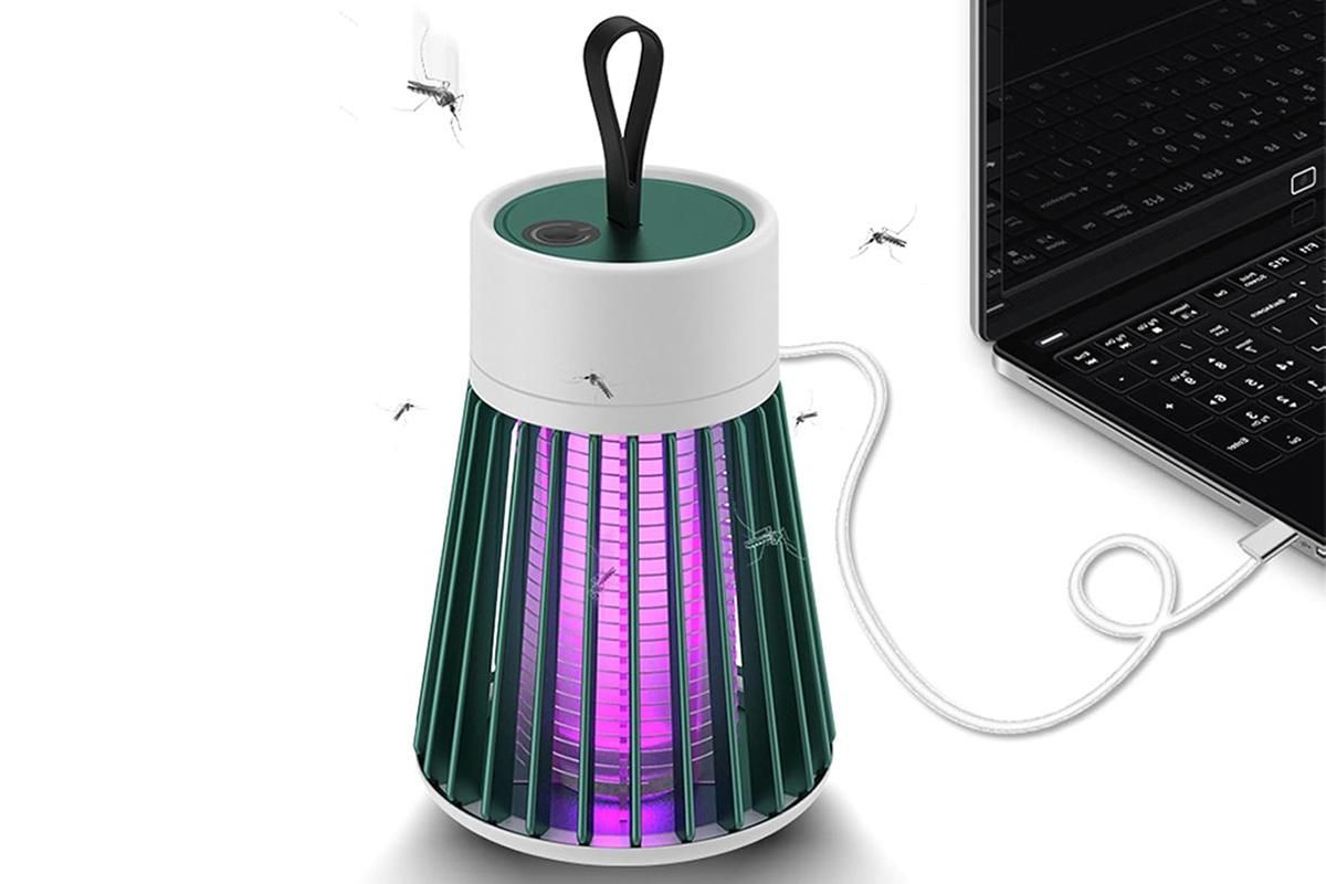Electric Mosquito Killer Lamp Fly Traps Insect Bug Zapper For Outdoor Indoor - Green