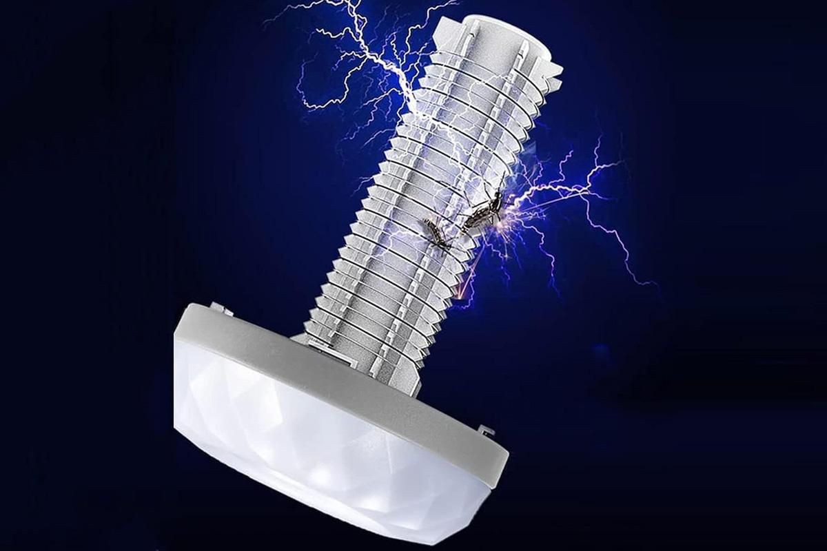 Electric Mosquito Killer Lamp Fly Traps Insect Bug Zapper For Outdoor Indoor - Grey