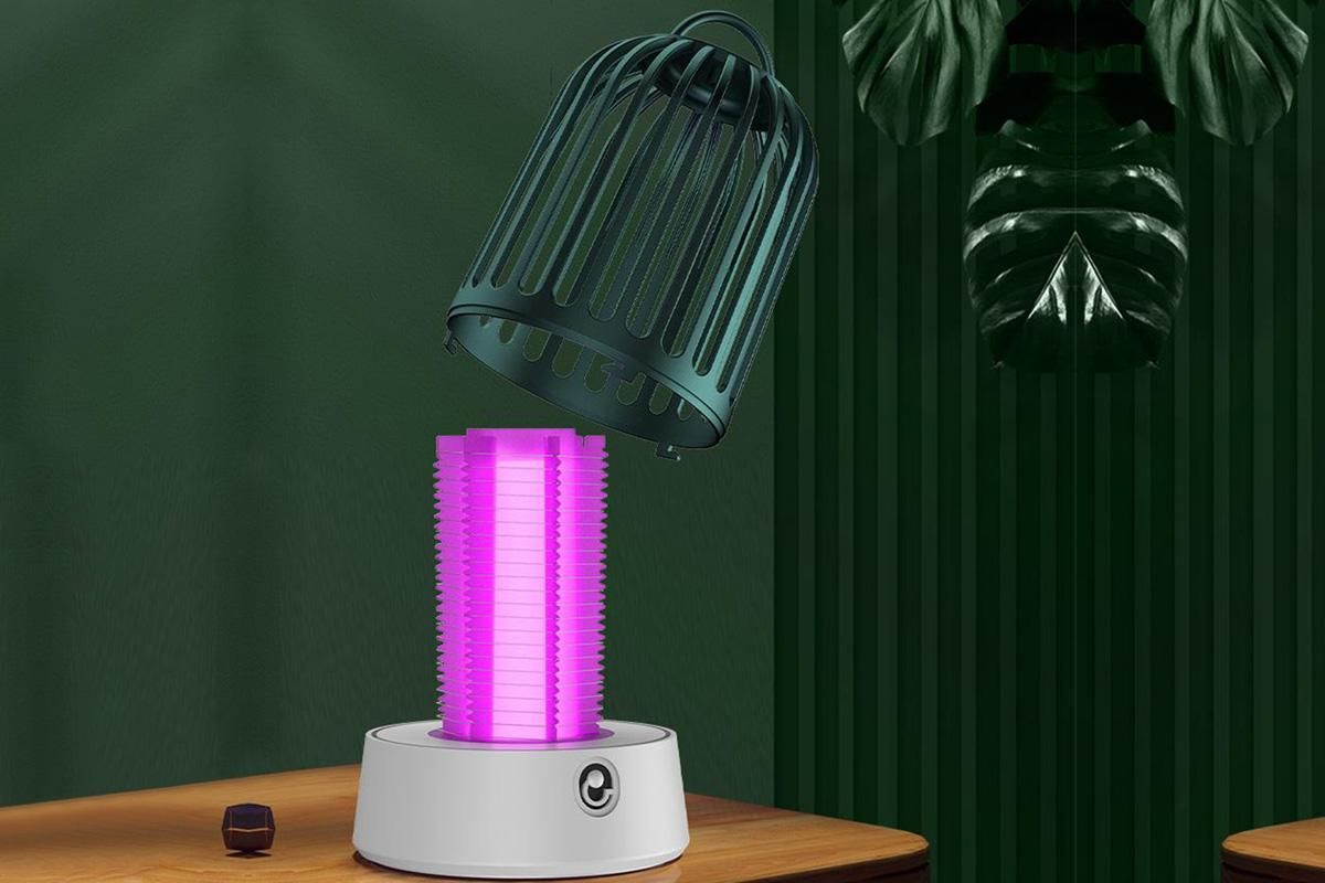 Electric Mosquito Killer Lamp Insect Catcher Fly Bug Zapper Trap LED Purple Lamp Mozzie -Green