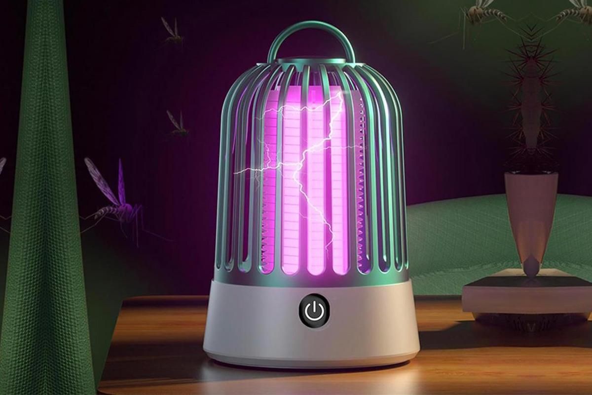 Electric Mosquito Killer Lamp Insect Catcher Fly Bug Zapper Trap LED Purple Lamp Mozzie -Green