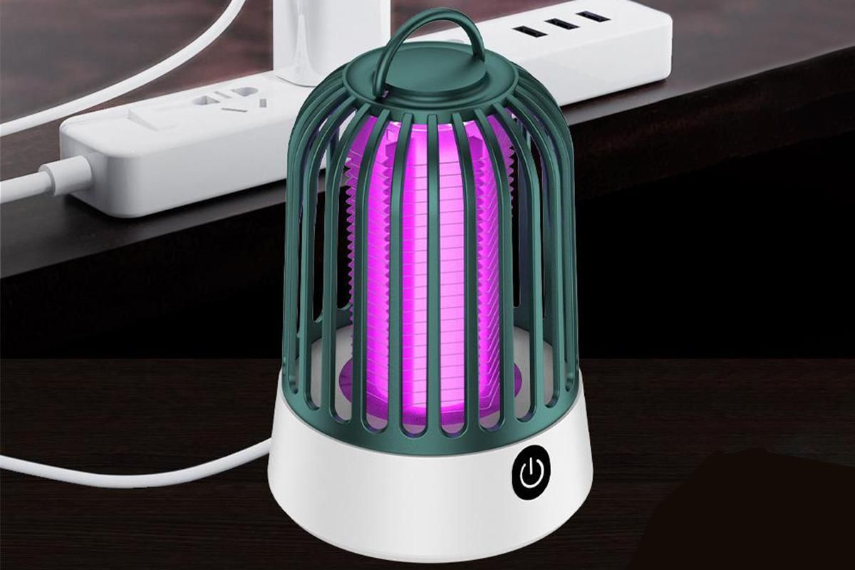 Electric Mosquito Killer Lamp Insect Catcher Fly Bug Zapper Trap LED Purple Lamp Mozzie -Green