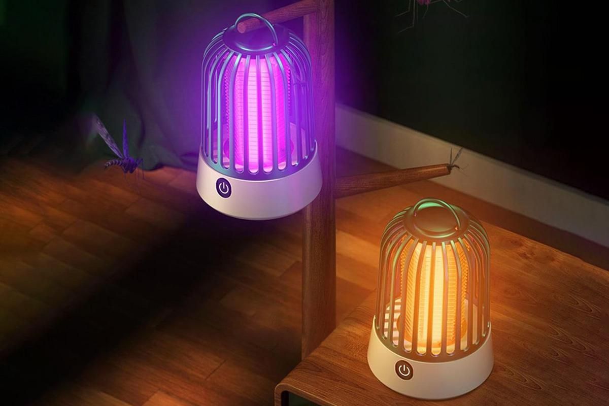 Electric Mosquito Killer Lamp Insect Catcher Fly Bug Zapper Trap LED Purple Lamp Mozzie -Green