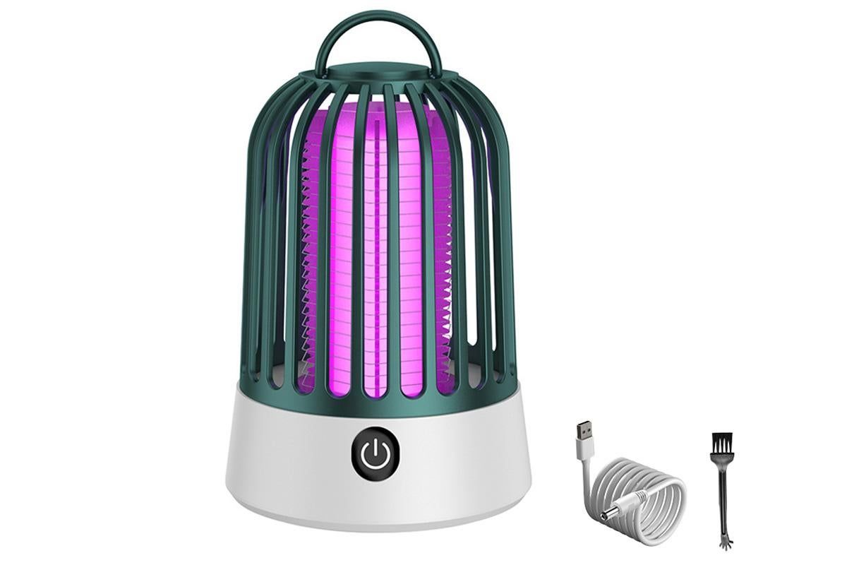 Electric Mosquito Killer Lamp Insect Catcher Fly Bug Zapper Trap LED Purple Lamp Mozzie -Grey