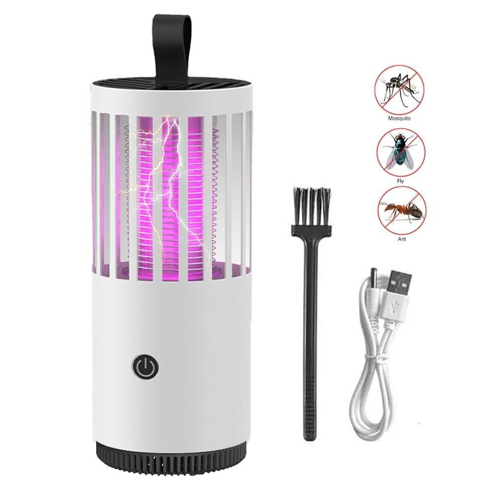 Electric Mosquito Killer Lamp Insect Catcher Fly Bug Zapper Trap LED Purple Lamp Mozzie -Grey