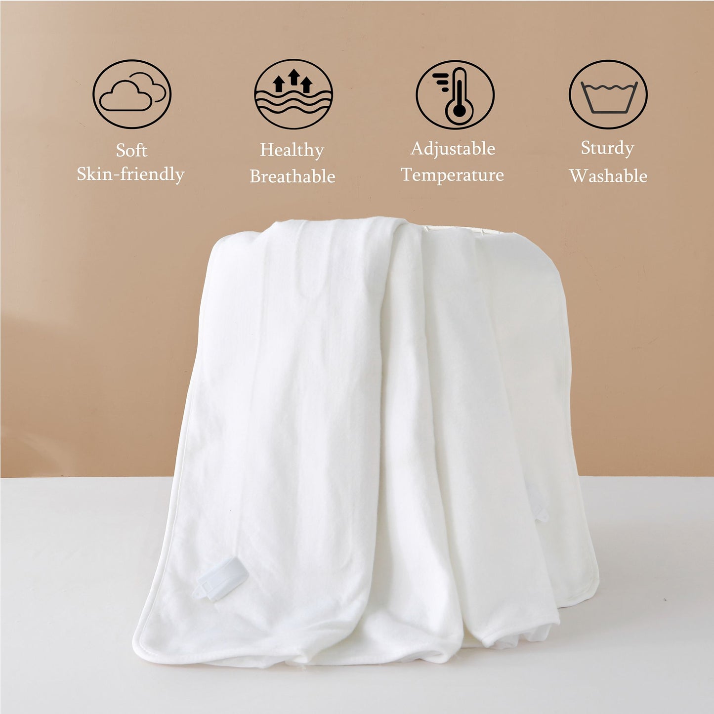 Electric Heated Mattress Pad Blanket with Dual Control & 9-Hour Auto Off & 9 Heat Settings, Preheat Functions, Overheat Protection, Machine Washable Fully Fitted Electric Sheet(King Single)