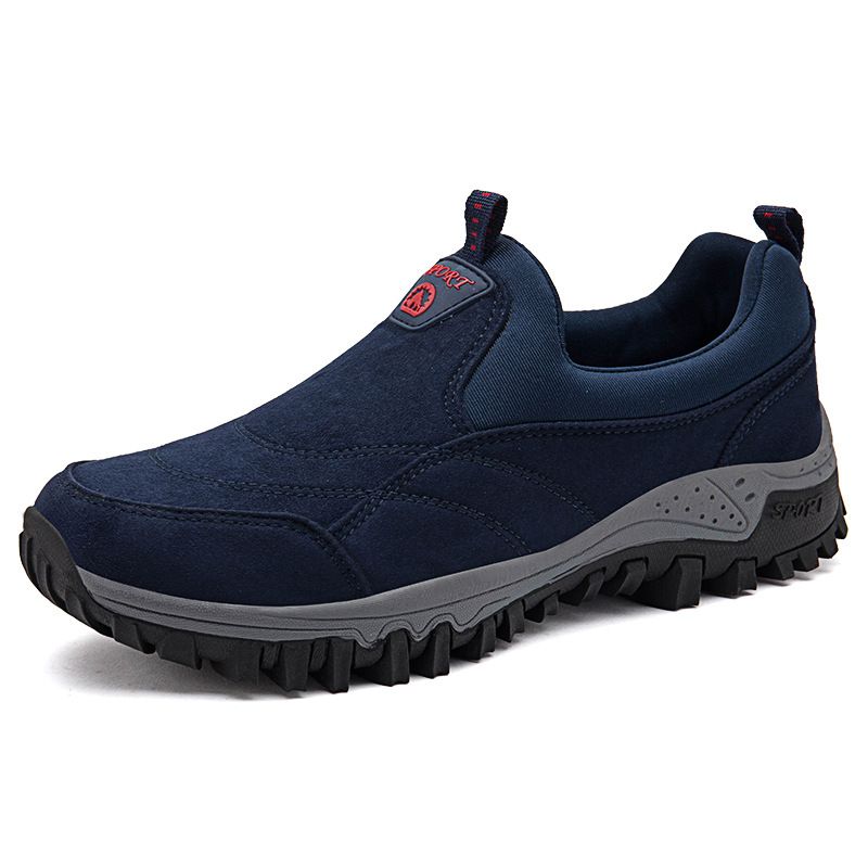 Luo Baoli Men Hiking Shoes Slip On Rubber Sole Black 44