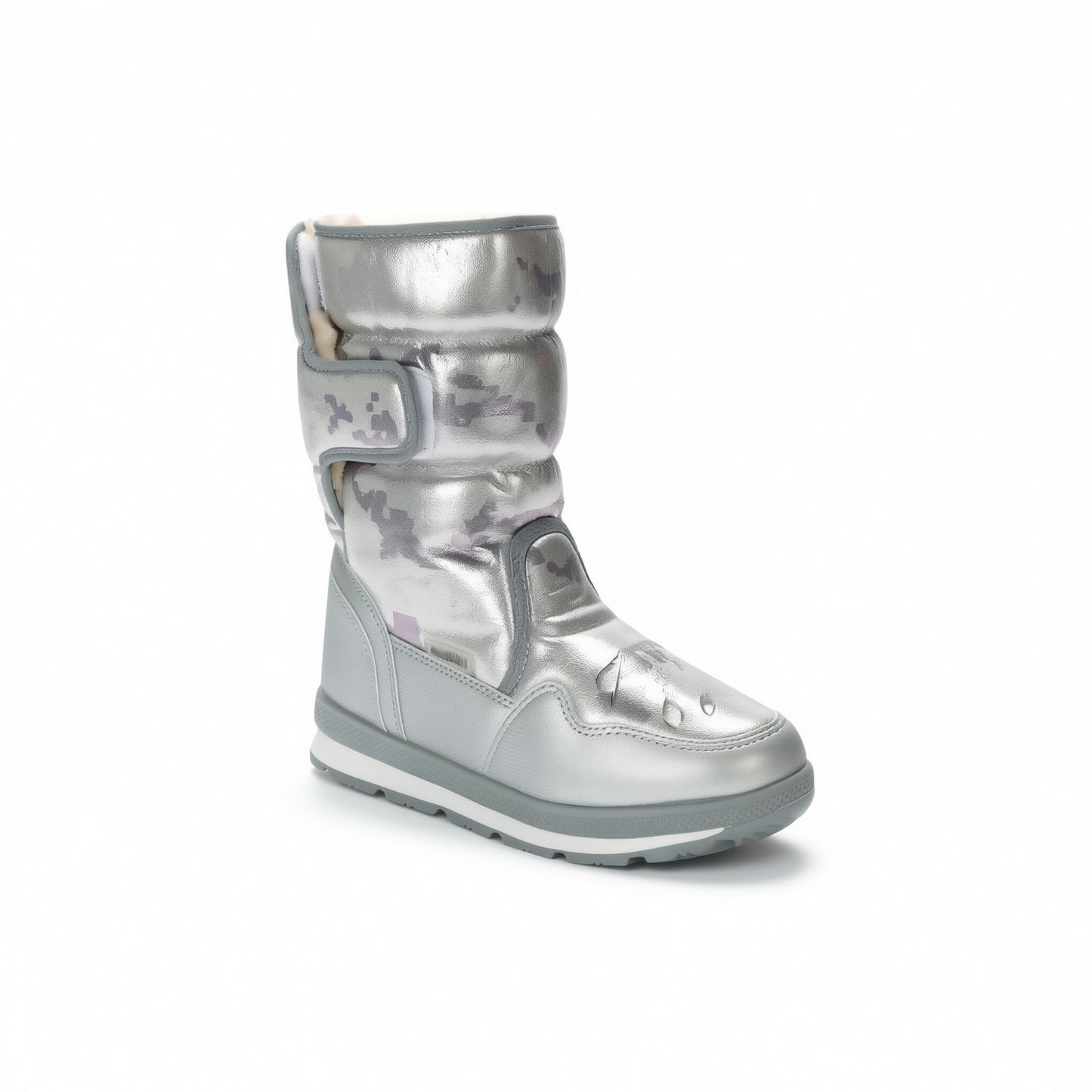Phibee Kids Snow Boots Anti-Slip Warm M904 silver gray 36