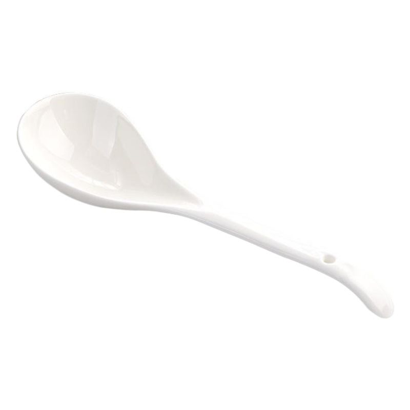 Ceramic Soup Spoon Yo Laifu Large White Pink Frosted Large Soup Spoon