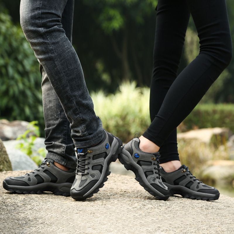 Qifeng Men Women Hiking Shoes Outdoor Sneakers D.Green 45