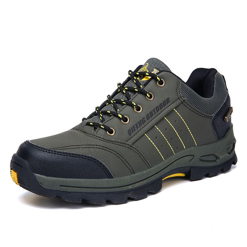 QIFENG Men Women Hiking Shoes Winter Outdoor Cotton Army Green (single shoe) 41