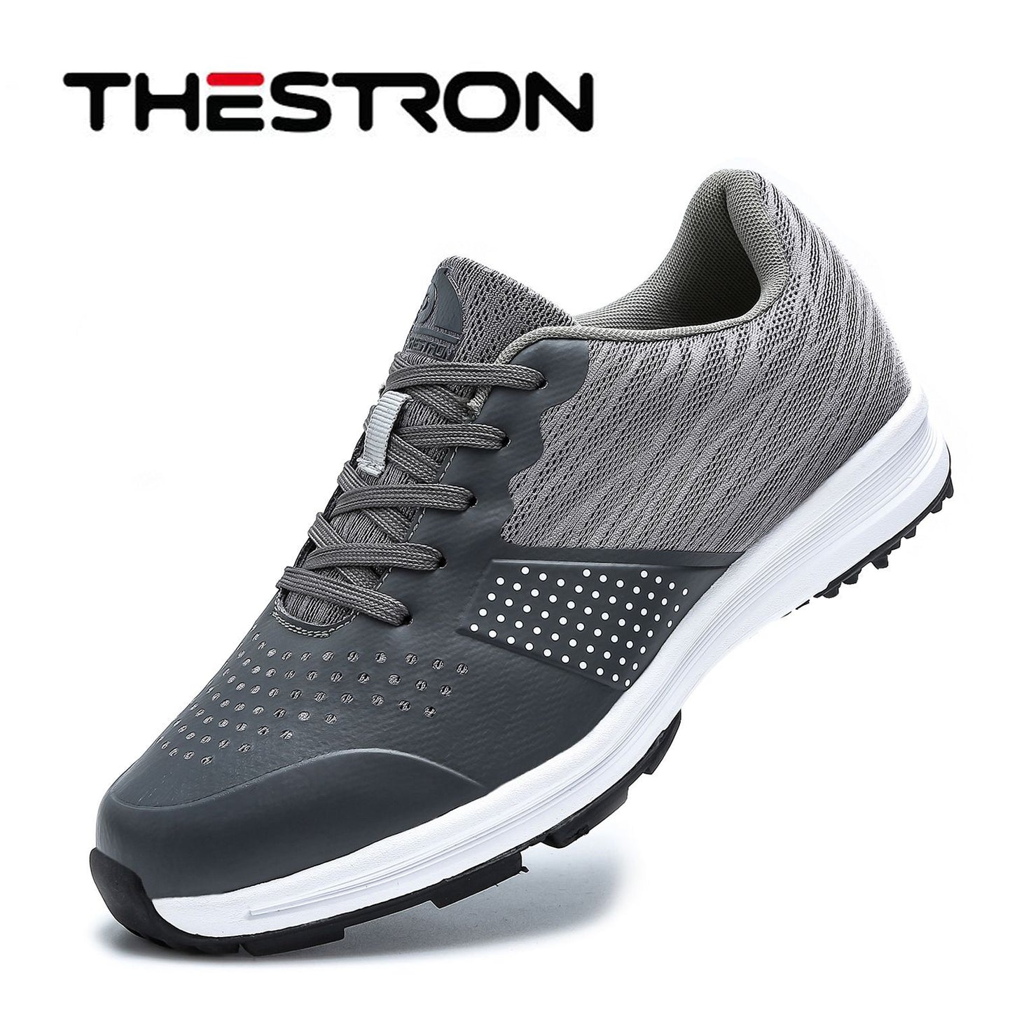 Thestron Waterproof Golf Shoes Men Training gray green US 6.5-EUR 39