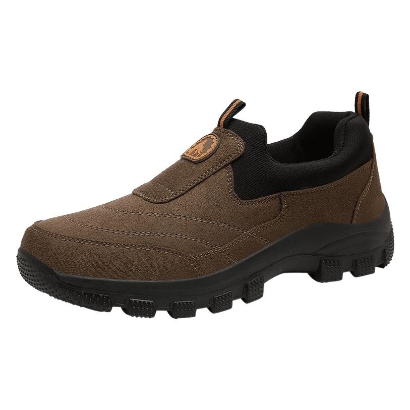 Men Slip On Hiking Shoes Waterproof Low Top Black 38