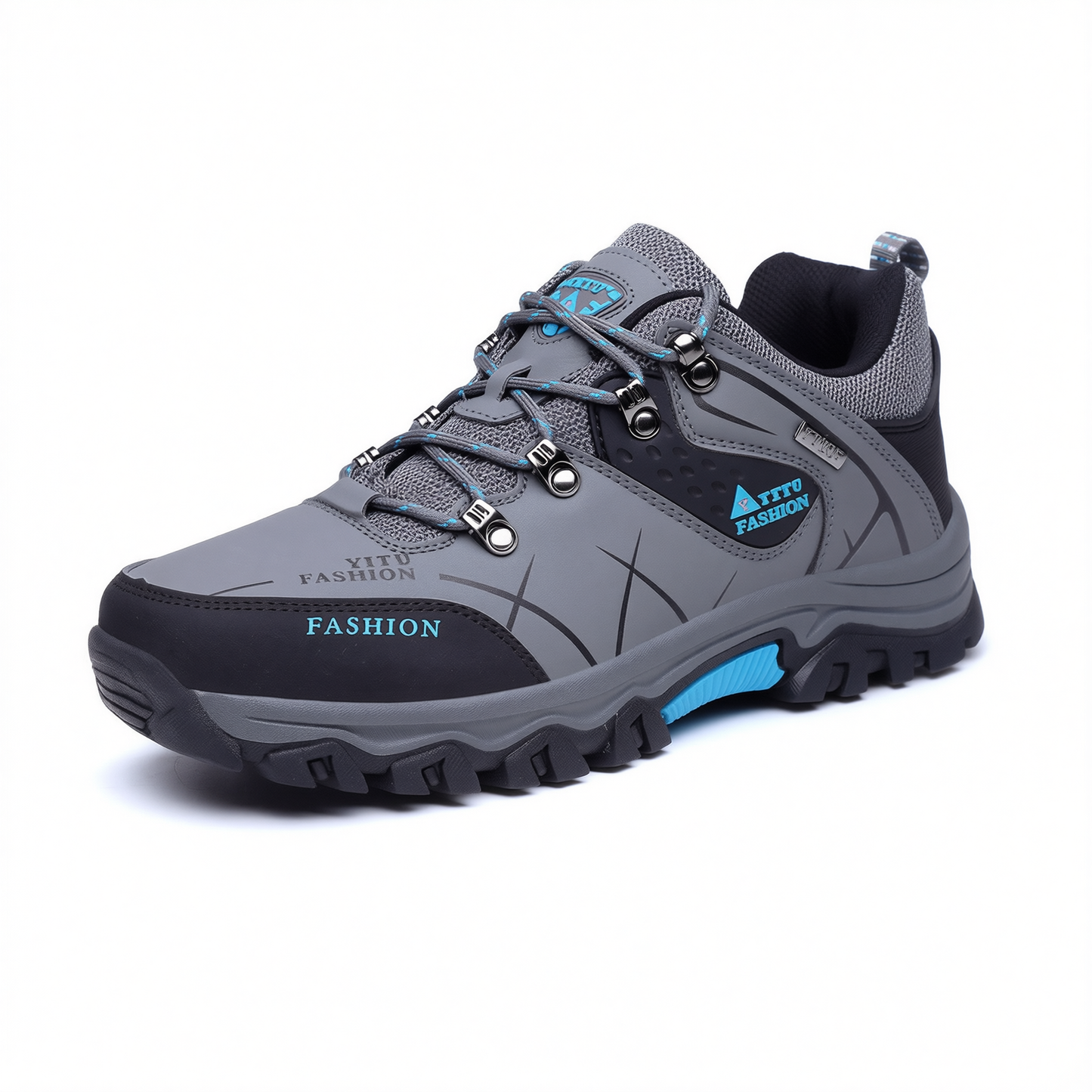 New Code Men Hiking Shoes Anti Slip Outdoor Grey 43
