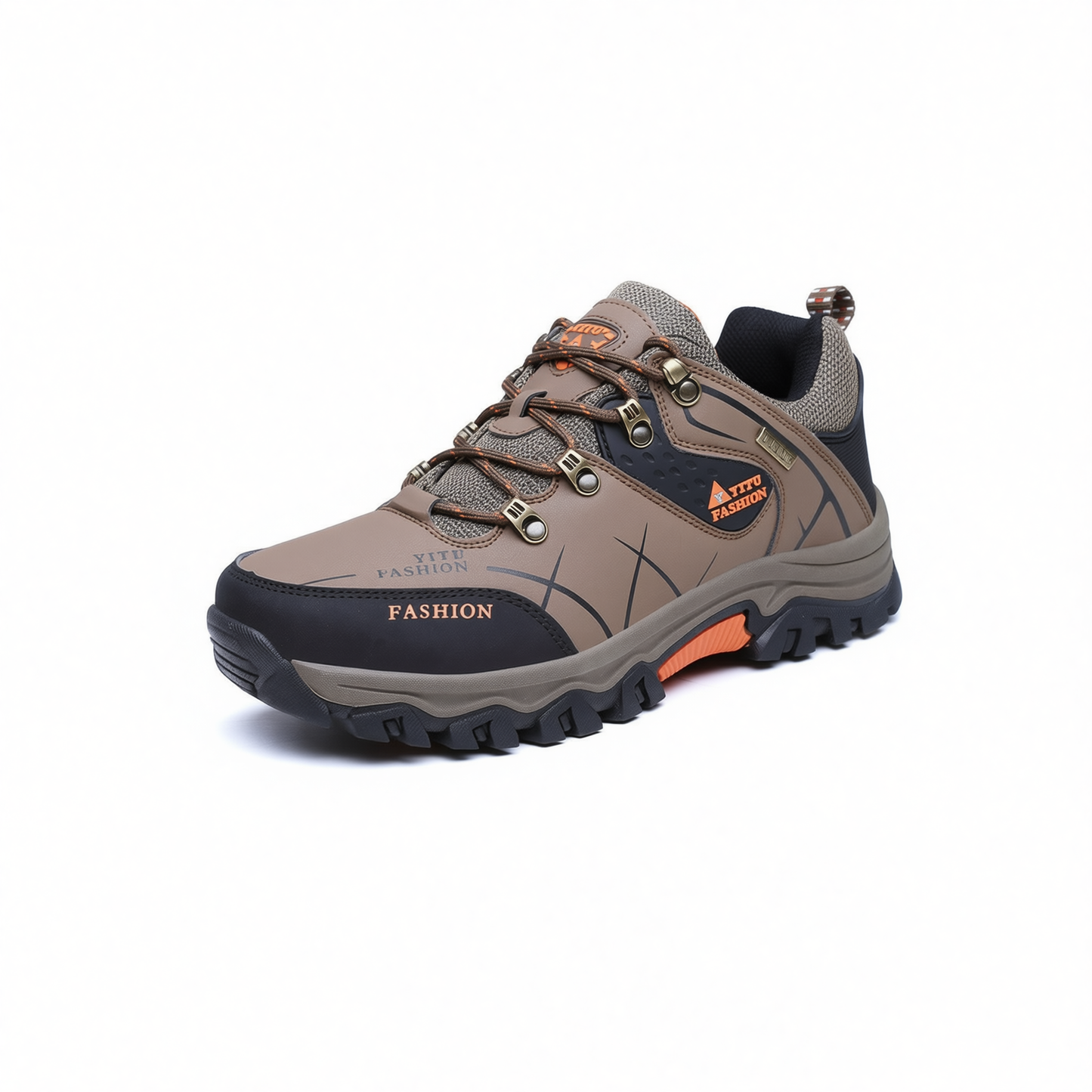 New Code Men Hiking Shoes Anti Slip Outdoor Brown 46