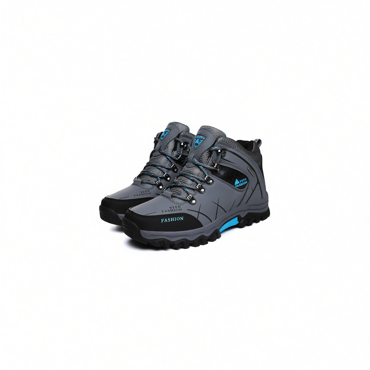 Men High Top Hiking Shoes Winter Warm Size 47 8528 Gray 41