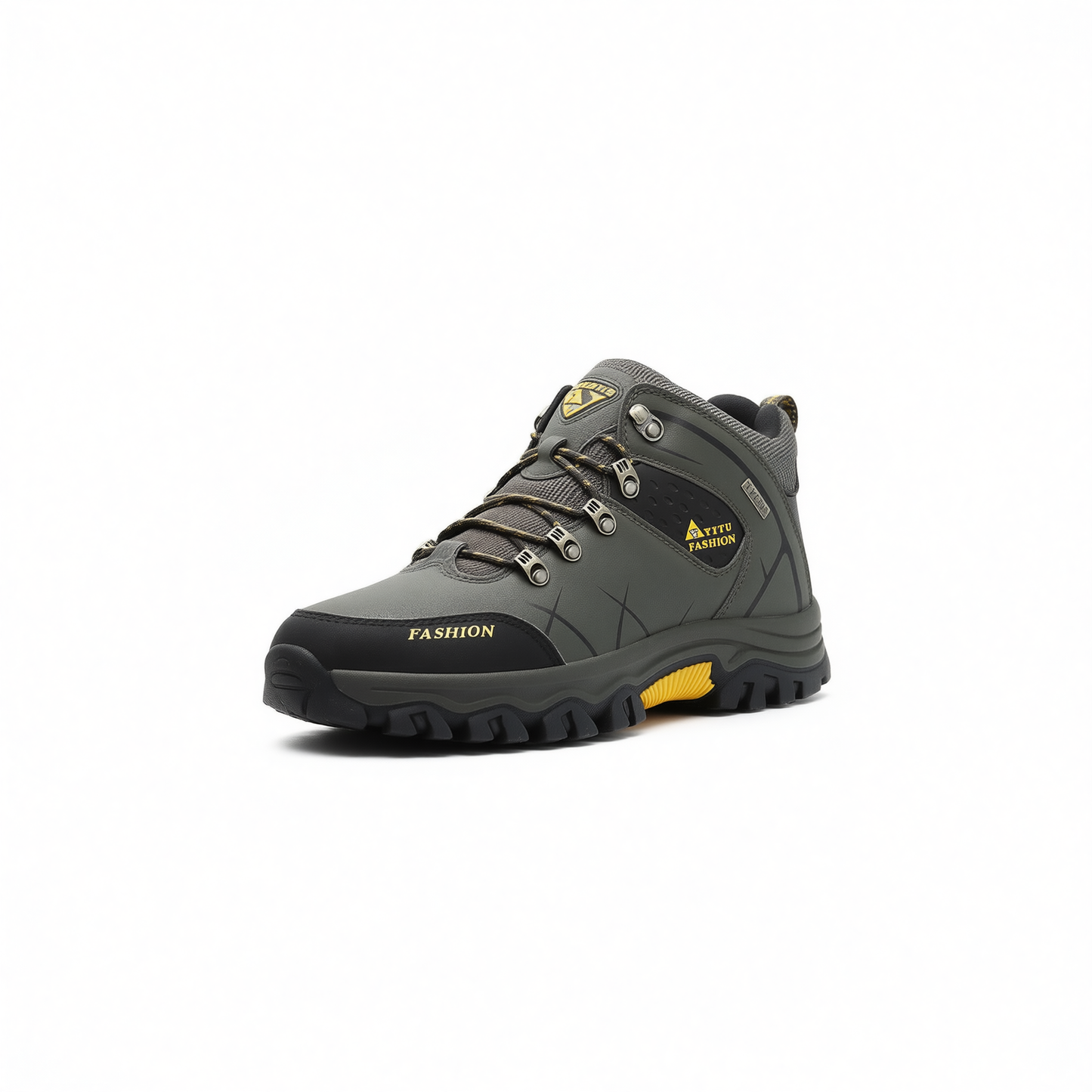 Men High Top Hiking Shoes Winter Warm Size 47 8528 Gray 41