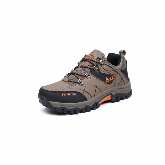 QIFENG Men Hiking Shoes Outdoor Trekking Sneakers Khaki 46
