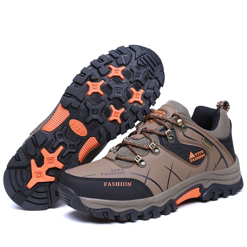 QIFENG Men Hiking Shoes Outdoor Trekking Sneakers Army Green 46
