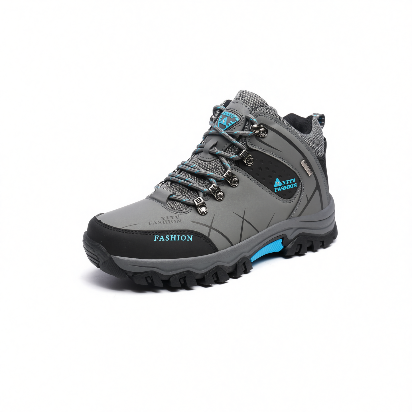 Men Hiking Shoes Waterproof High Top Size 47 8528 gray high-top cotton shoes 45