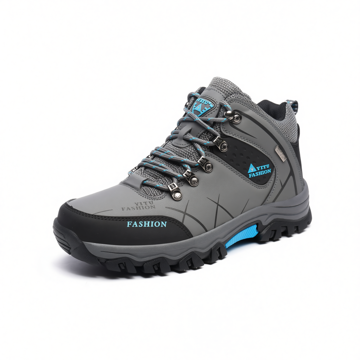 Men Hiking Shoes Waterproof High Top Size 47 8528 gray high-top cotton shoes