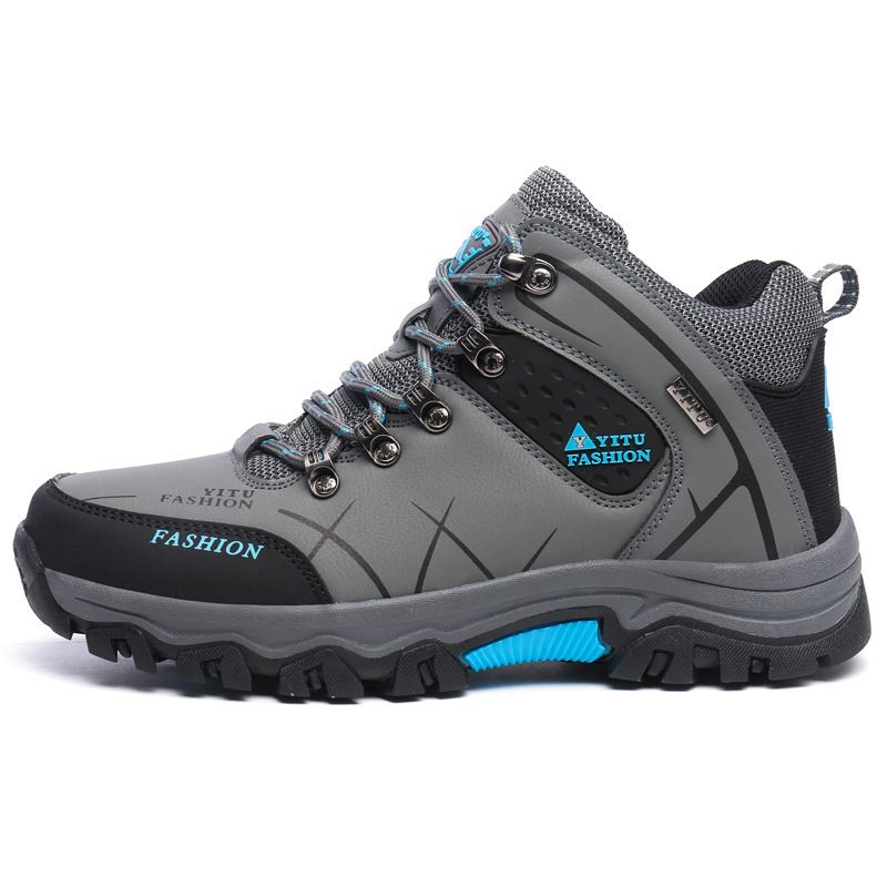 Men Hiking Shoes Waterproof High Top Size 47 8528 Army Green High-Top Cotton Shoes 45