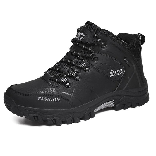 Men Hiking Shoes Waterproof High Top Size 47 8528 black cotton high-top shoes 45
