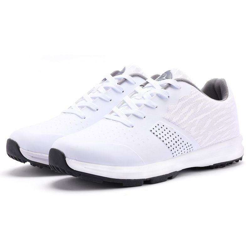 THESTRON Mens Golf Shoes Waterproof Non Slip White US 6.5-EUR 39