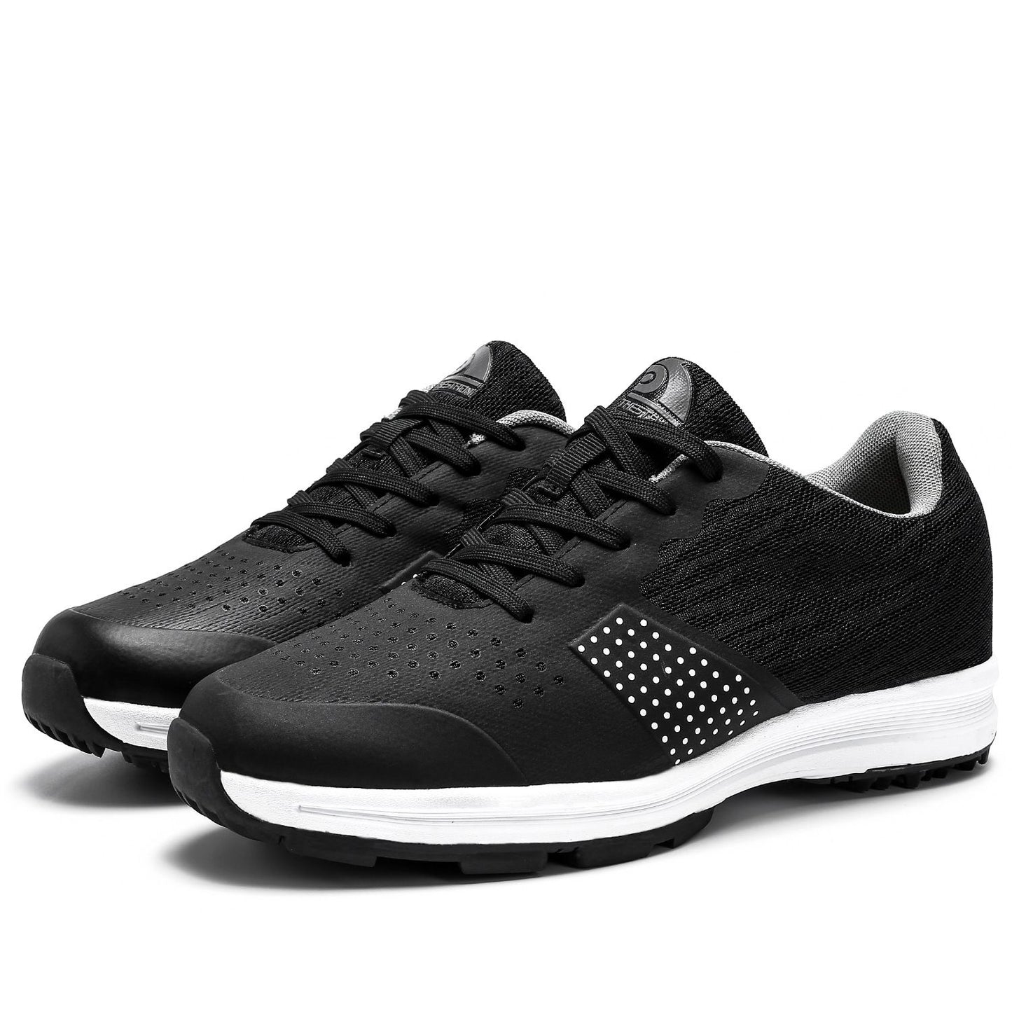 THESTRON Mens Golf Shoes Waterproof Non Slip Black US 6.5-EUR 39